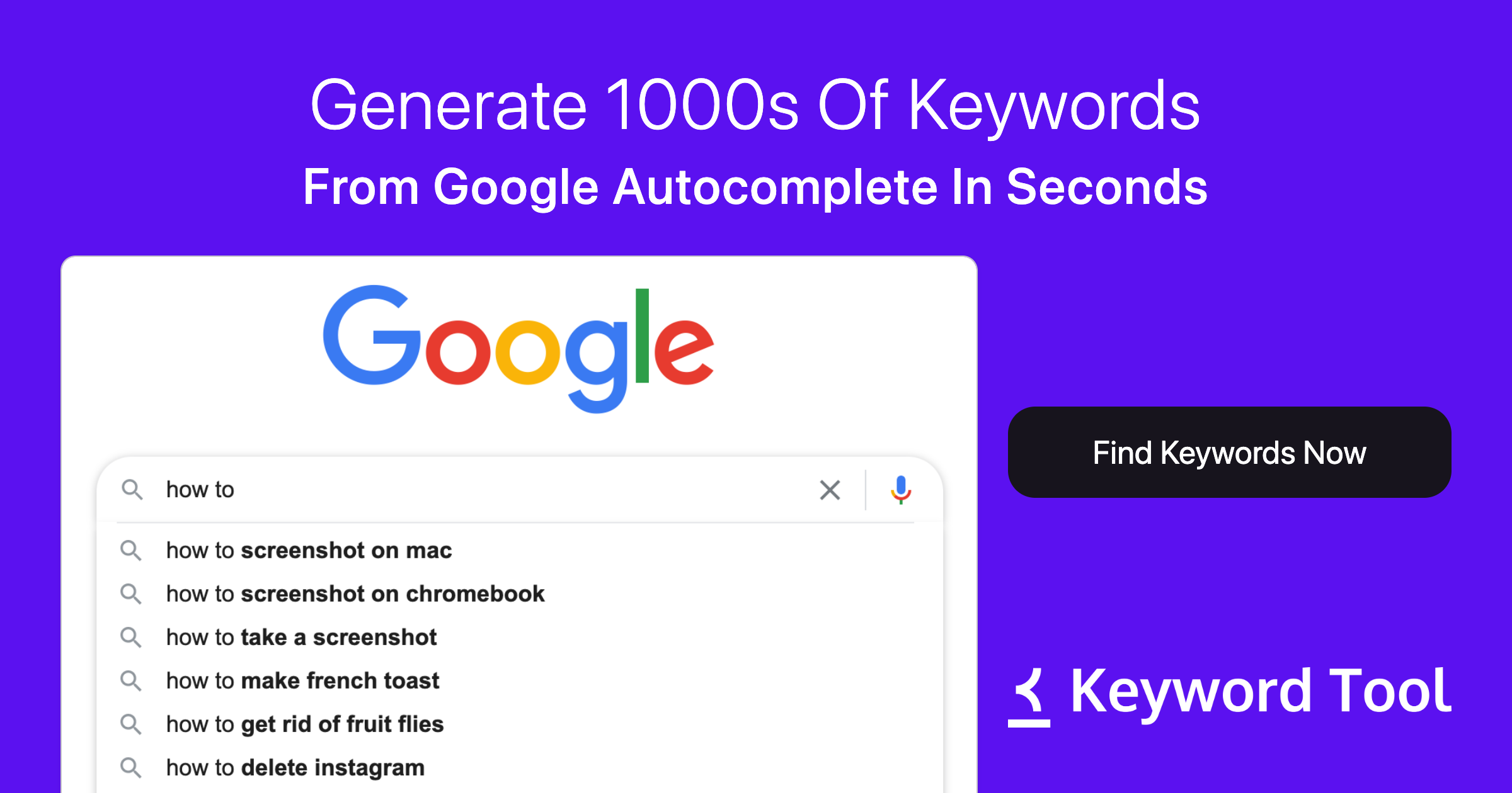 Keyword Tool ⚠️ Google Keyword Planner【Search FREE】